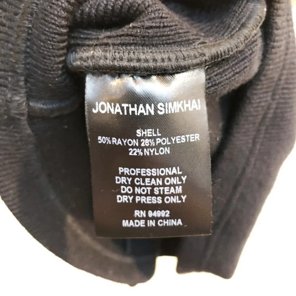 Jonathan Simkhai Standard Pia Bustier Underwire Zip Front Black Mini Dress S NWT - Picture 10 of 10